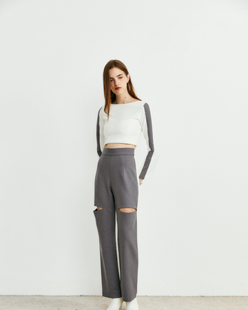 High Waist Straight Leg Pants