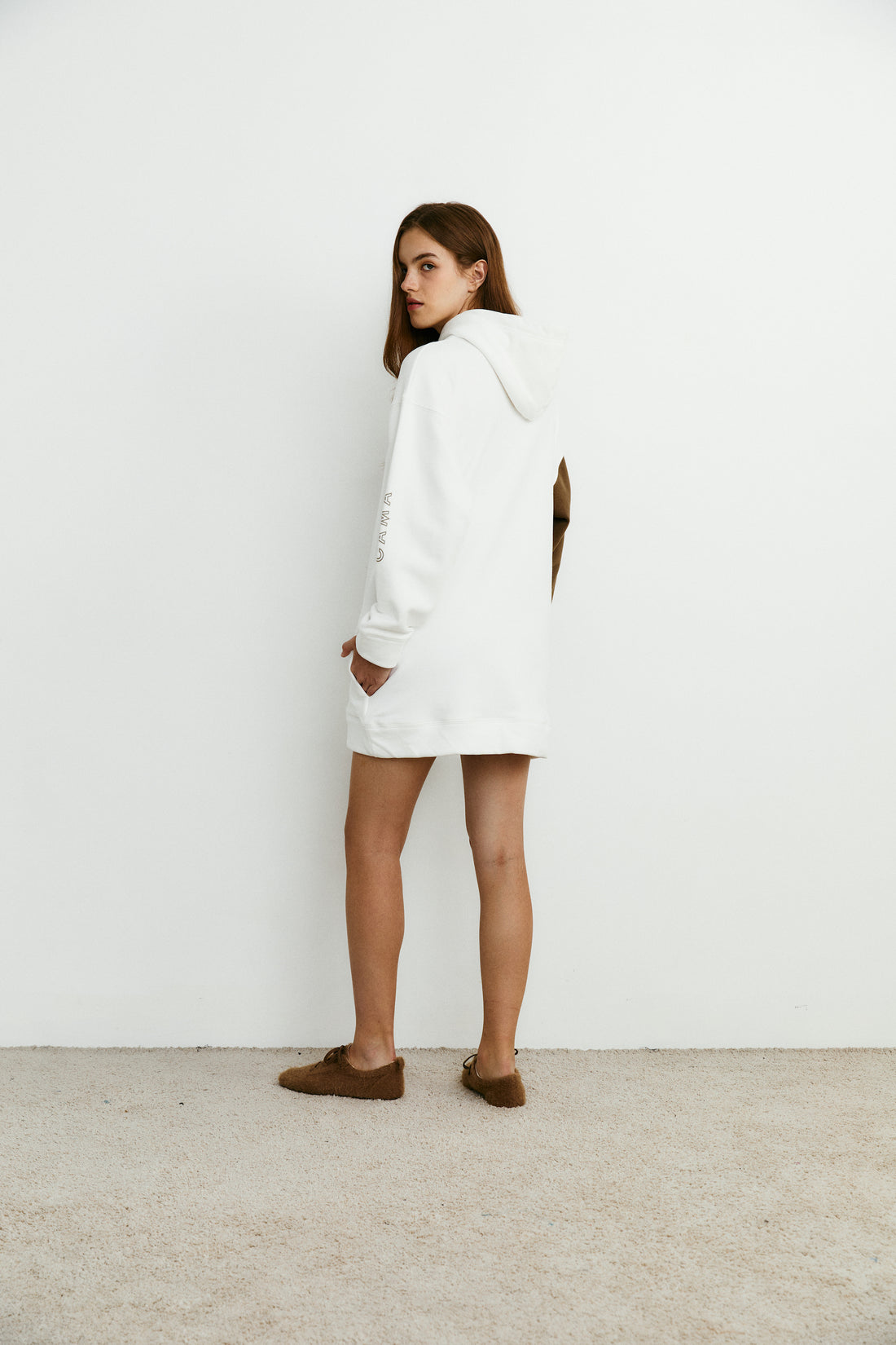 Contrast Hoodie Dress